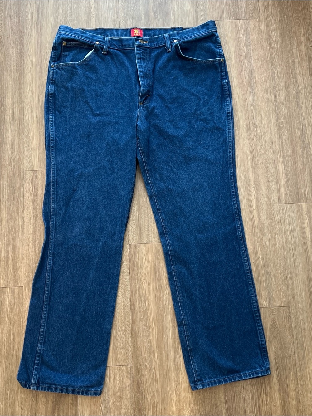 Wrangler Men's Relaxed Fit Jeans in Deep Blue